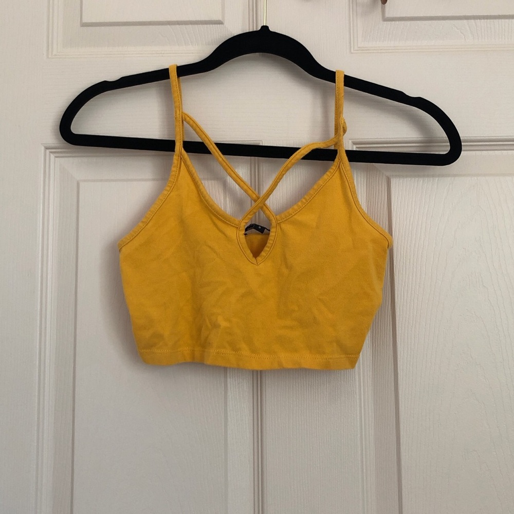 ☀️Cropped mustard yellow top☀️